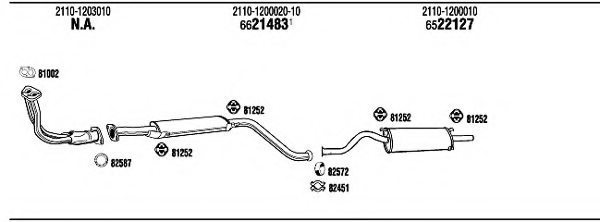 WALKER LD11003 Exhaust System